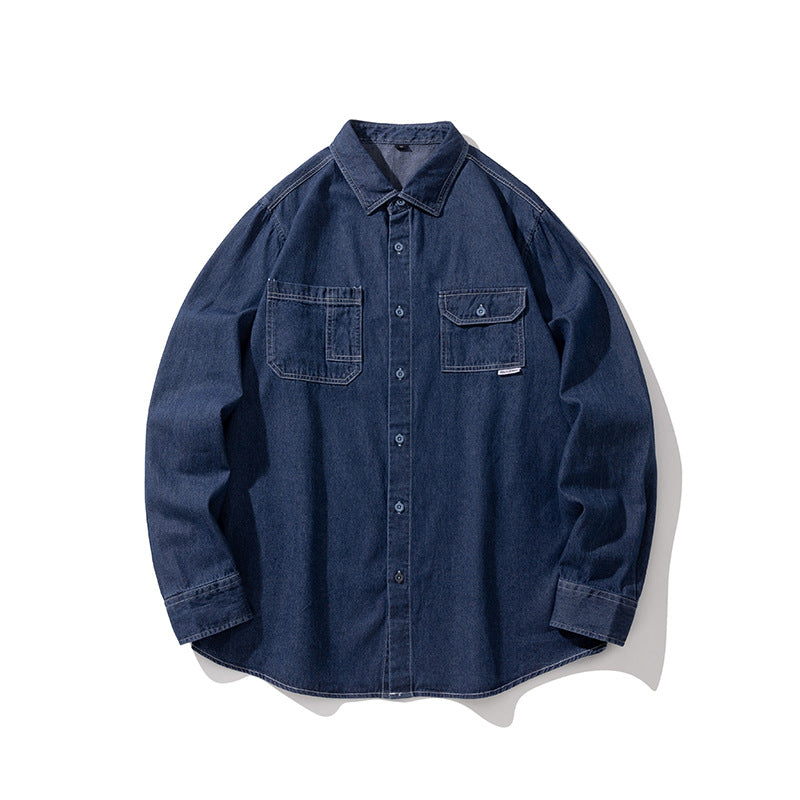 Casual denim shirt for men with flap pockets Lune London