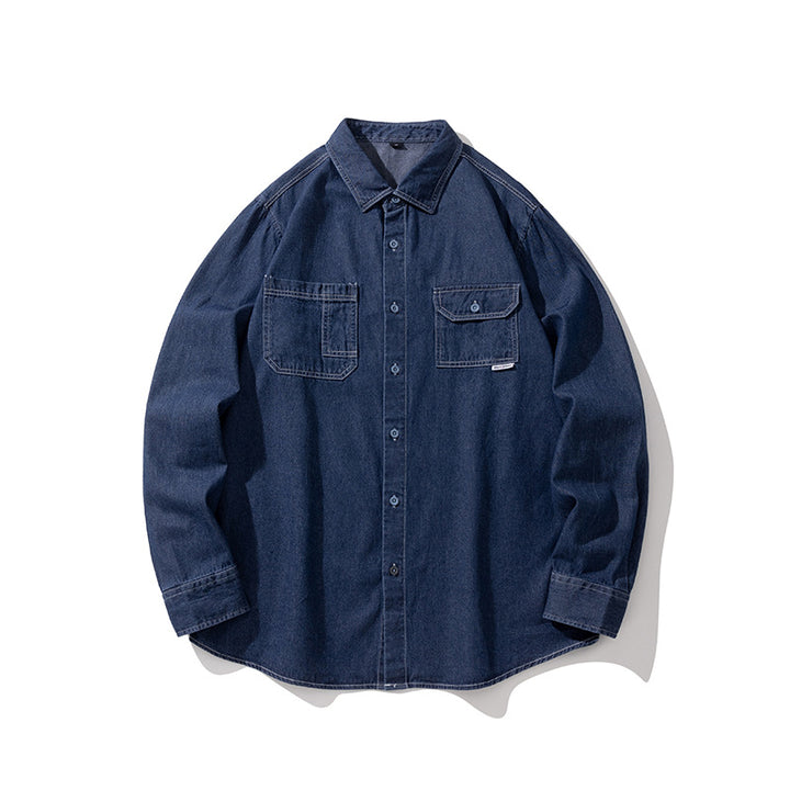 Casual denim shirt for men with flap pockets Lune London