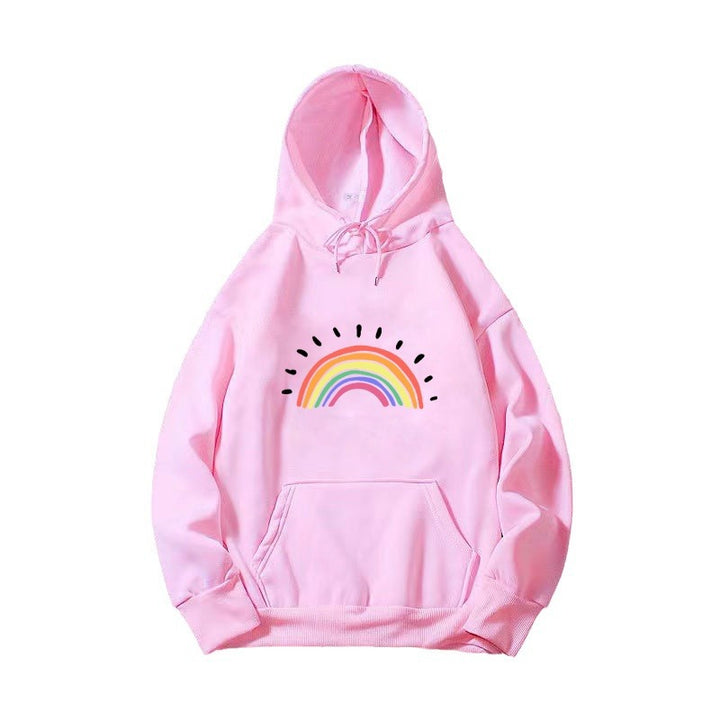 Women's hoodie with cheerful rainbow motif Chic & Stil