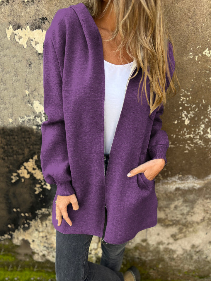 Lune London | Hoodie - Relaxed Fit - Zipper - Mid-length with pockets