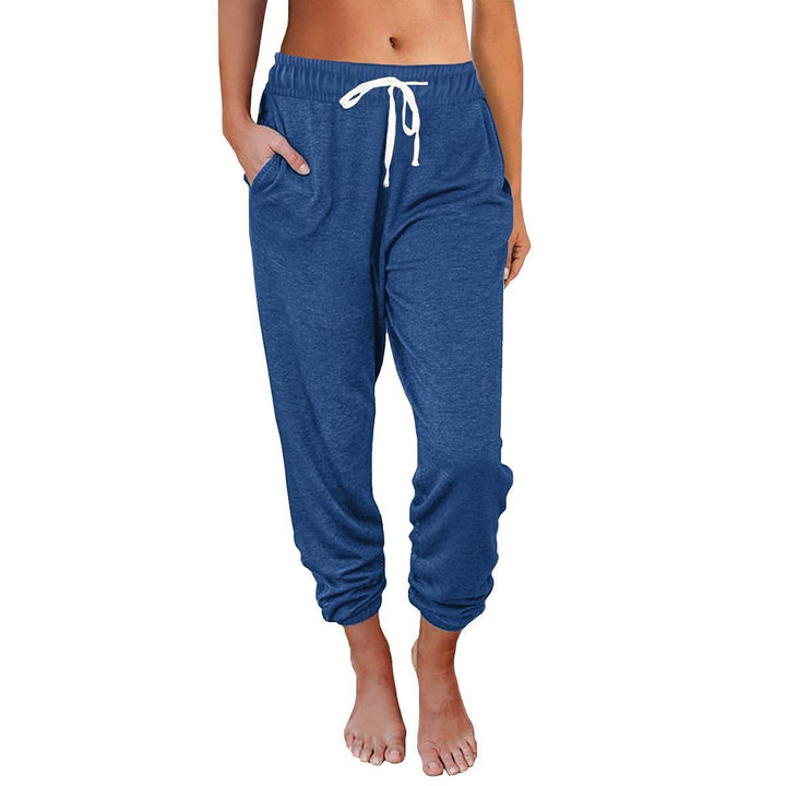 Women Comfortable and Casual Jogging Pants with Elastic Waist and Side Pockets Lune London