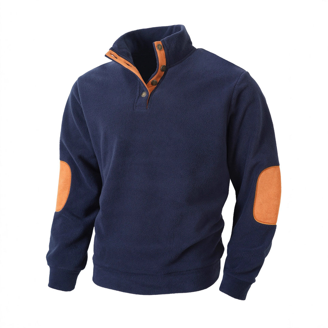 Comfortable fleece sweater for men with contrasting collar and finish Lune London