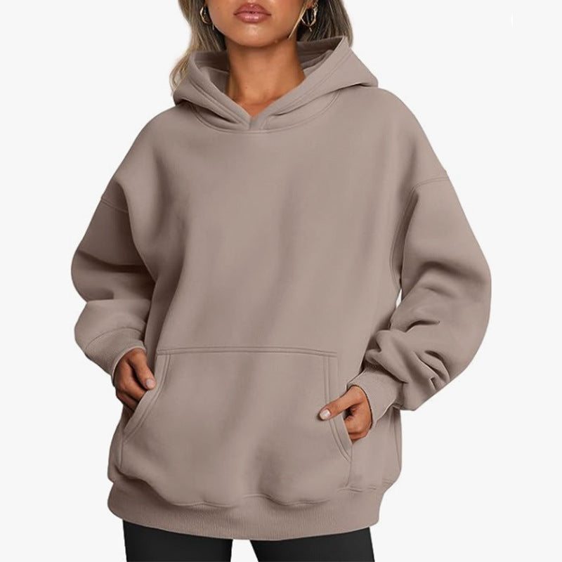 Ladies Oversized Hoodie with practical pockets and a soft lining Lune London