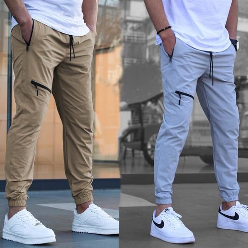 Sport suit trousers for men with elastic waistband and zip pockets on the sides Lune London