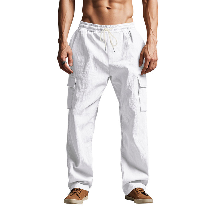 Casual cargo pants for men with elastic waistband and practical side pockets Lune London