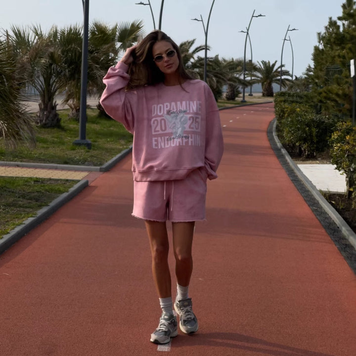 Casual women's sweatshirt with a creative logo design and a comfortable fit Lune London