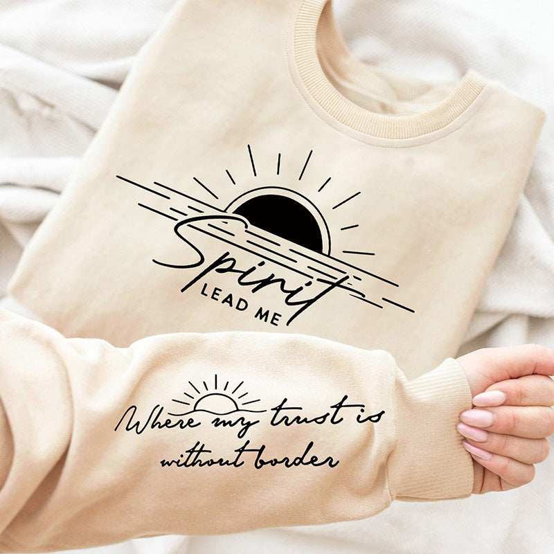 Sweatshirt pour femmes avec impression inspirante et tissu doux et fluide Chic & Stil