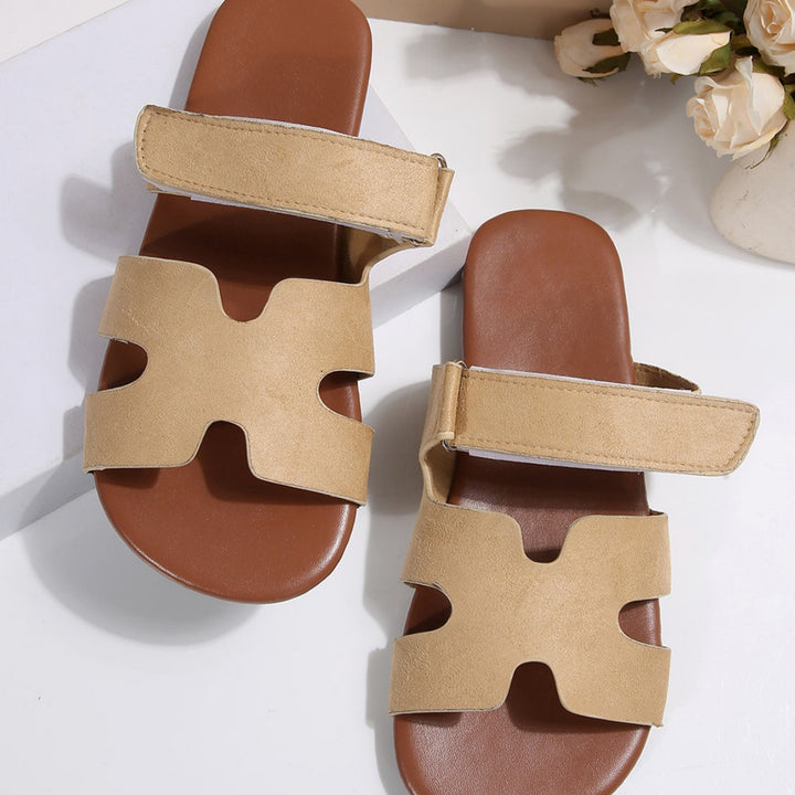 Women Cross-strap Slip-on Sandals Lune London