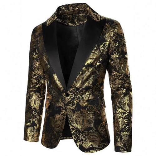 Elegant tuxedo blazer for men with floral jacquard pattern Lune London