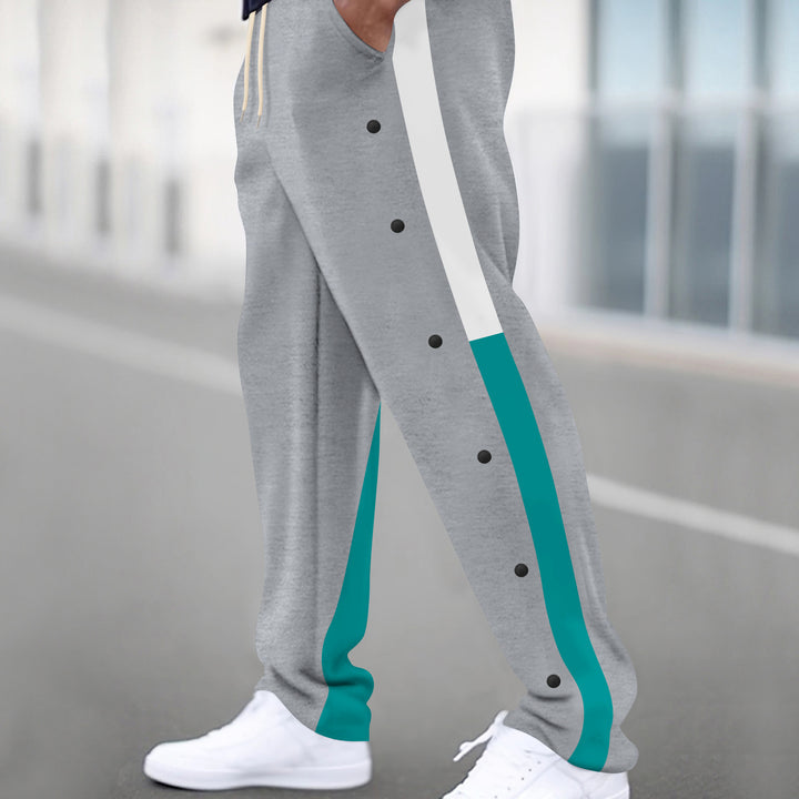 Sport training pants for men with buttons and elastic waistband Lune London