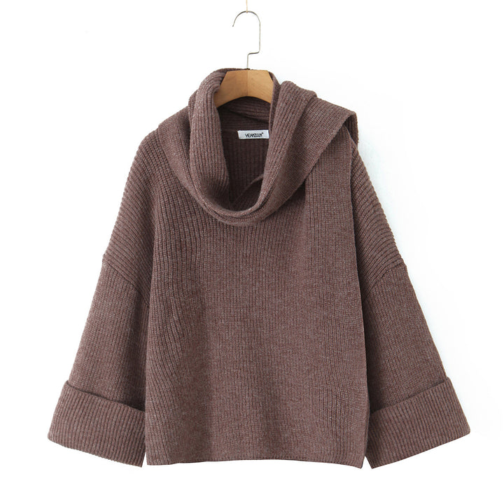 Chic turtleneck sweater in chunky knit for women Lune London