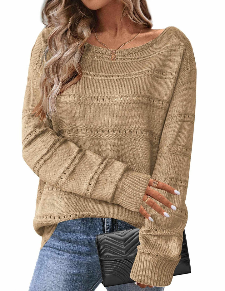 Pull en tricot pour femmes avec une structure aérienne et un design ample Chic & Stil