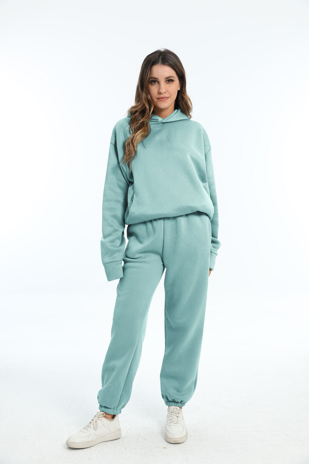 Ladies casual outfit with hood and elastic cuffs Lune London