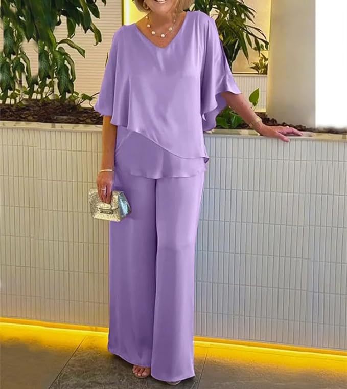 Women Elegant Floating Chic Jumpsuit Set