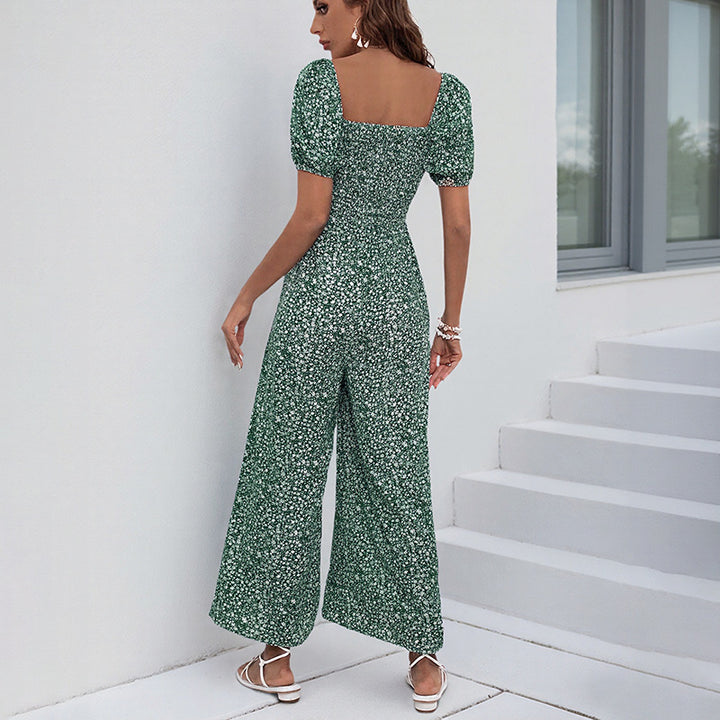 Ladies Elegant Floral Print Chic Jumpsuit and Style