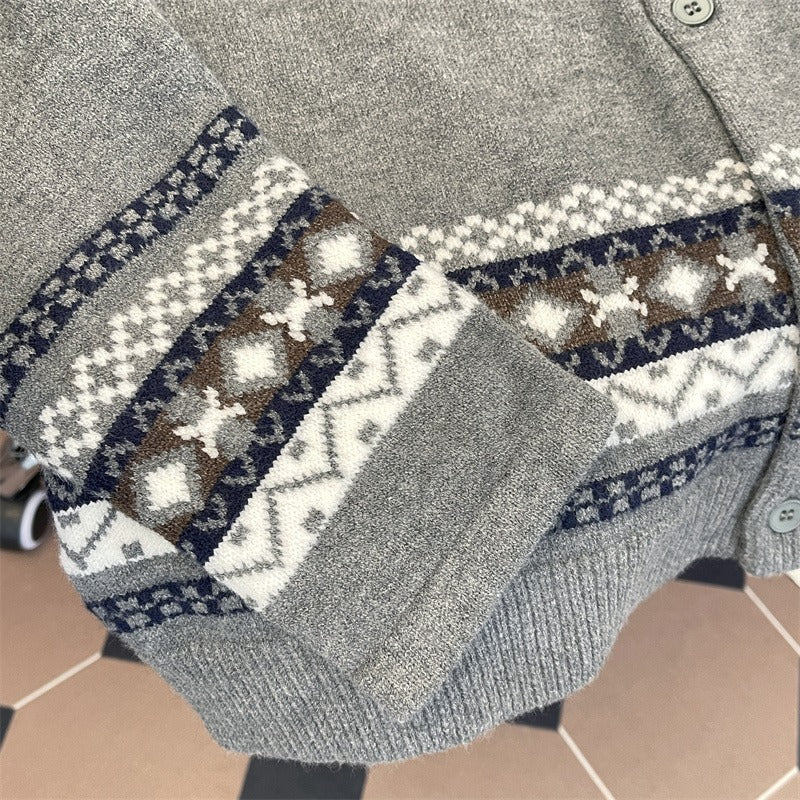 Women cardigan with elegant collar and trendy pattern Lune London