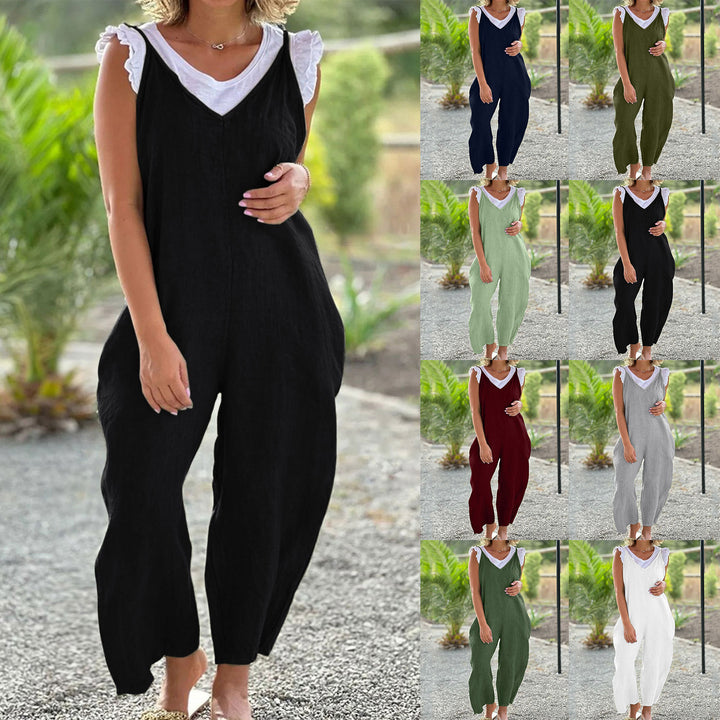 Ladies Leisure Spaghetti Strap Overall Lune London