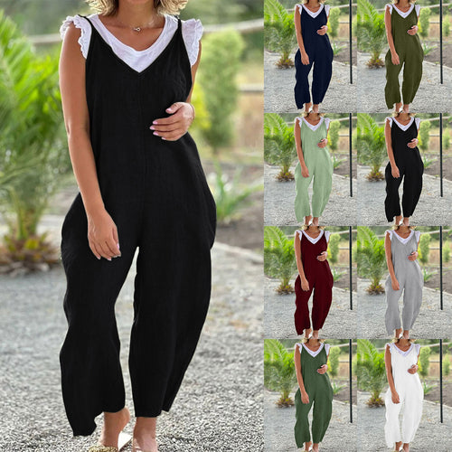 Ladies Leisure Spaghetti Strap Overall Lune London