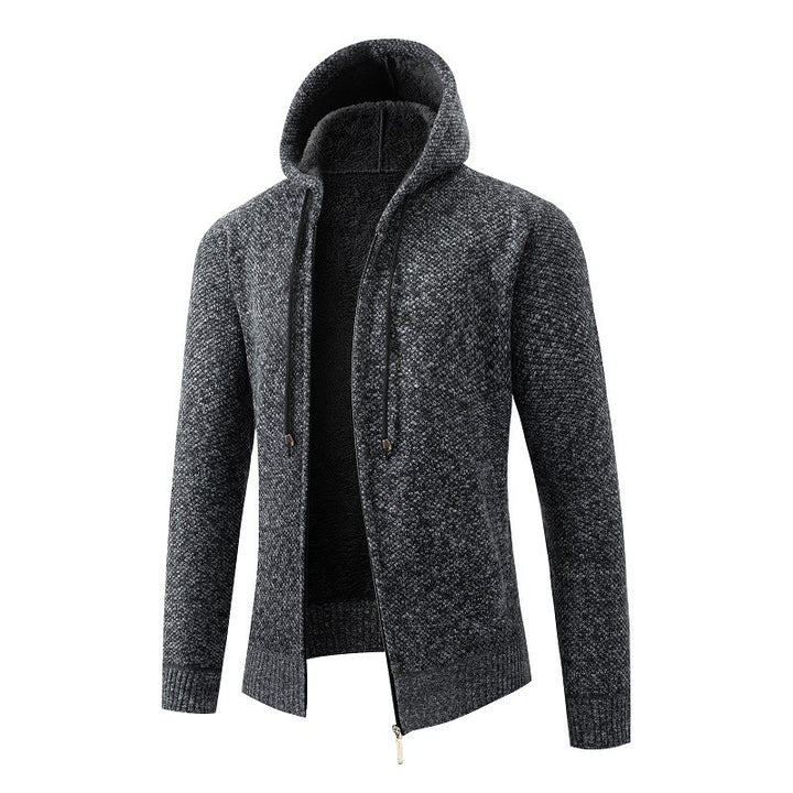 Comfortable knitted jacket for men with hood Lune London