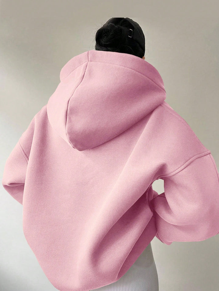 Oversized hoodie for women with half-zip Lune London
