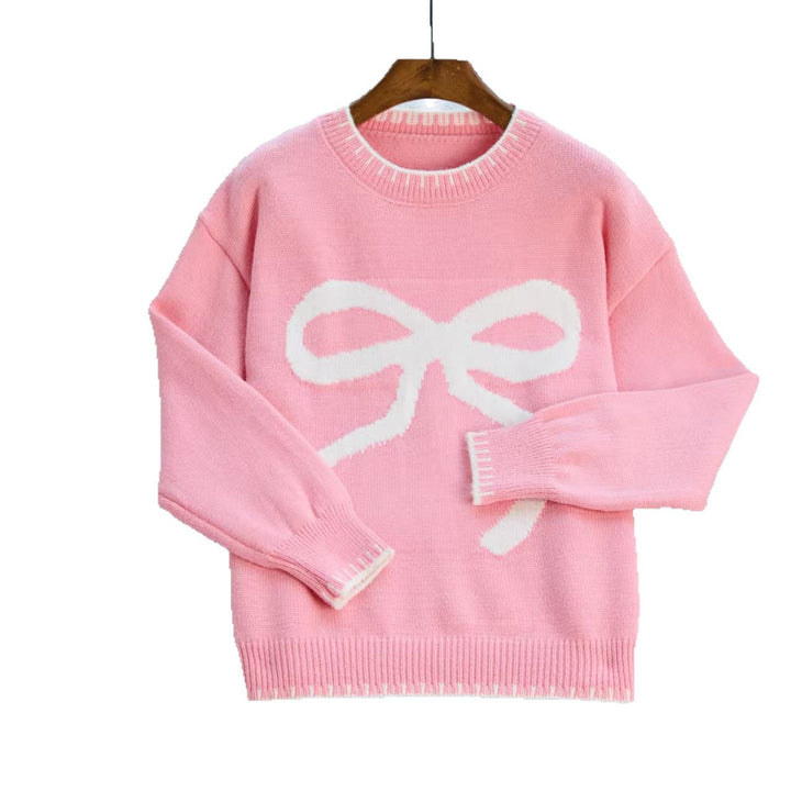 Ladies Comfortable sweater and sweatshirt with bow pattern and comfortable sleeves Lune London