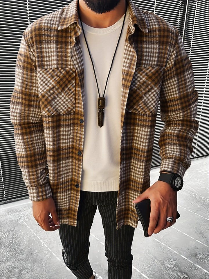 Men's Checked Flannel Shirt Jacket Lune London