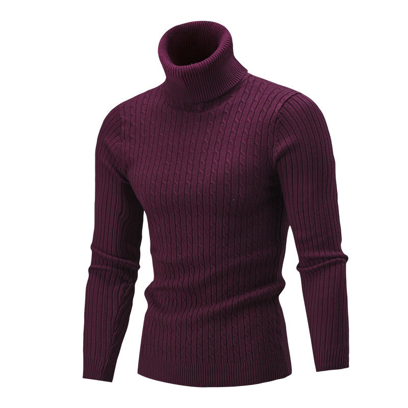 Men's turtleneck sweater with cable knit pattern Lune London