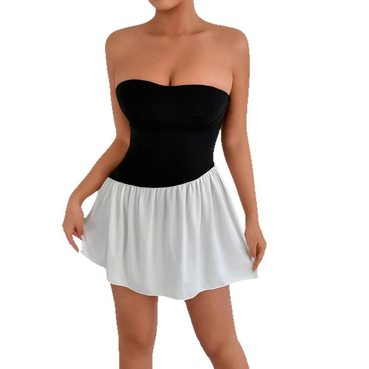 Women's Bandeau Dress with Flowing Skirt Lune London