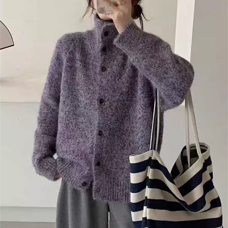 Cardigan pour femmes confortable avec détails de boutons fins et coupe décontractée Chic & Stil