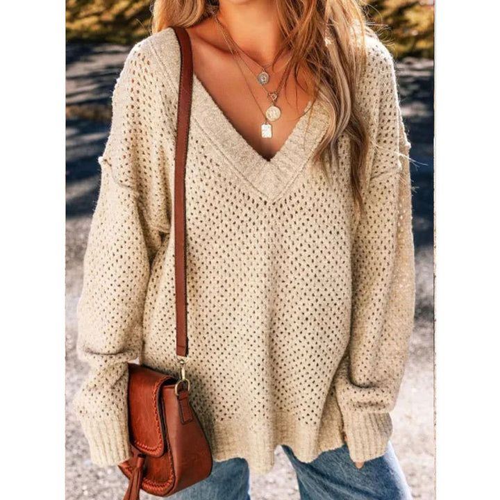 Pull en tricot aérien pour femmes avec un motif de dentelle moderne Chic & Stil