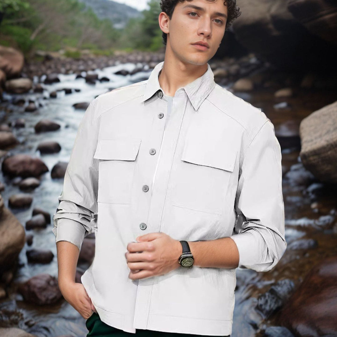 Versatile camping shirt for men with practical pockets and breathable properties Lune London
