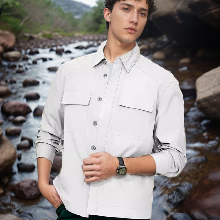Versatile camping shirt for men with practical pockets and breathable properties Lune London