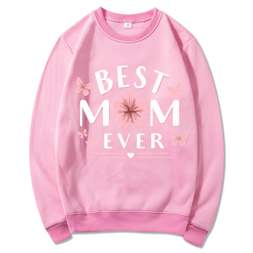 Sweatshirt pour femmes avec une phrase favorite ludique et un design floral Chic & Stil