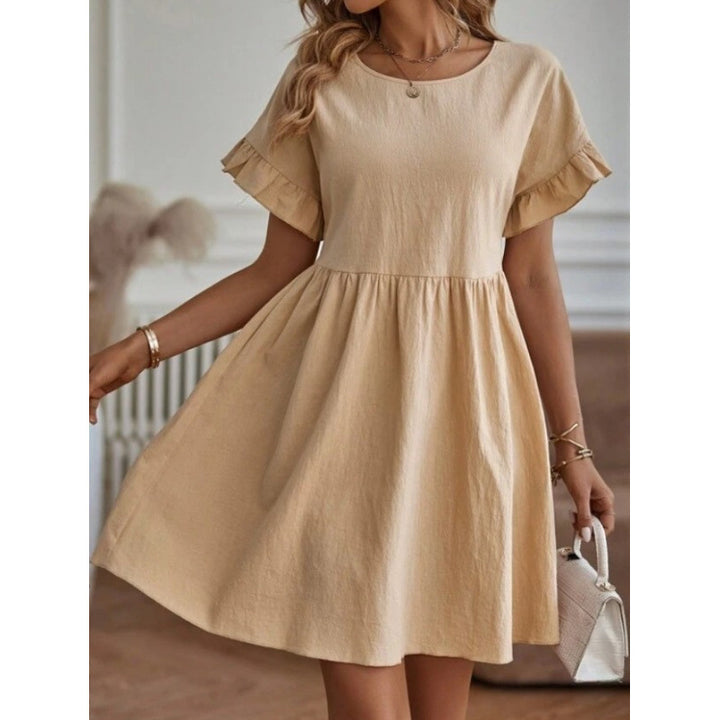 Summer dress for women with ruffled hem Lune London