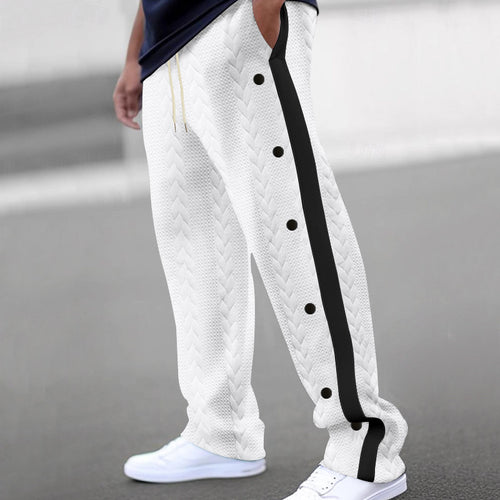 Men's athletic leisure pants with snap buttons and structured design Lune London