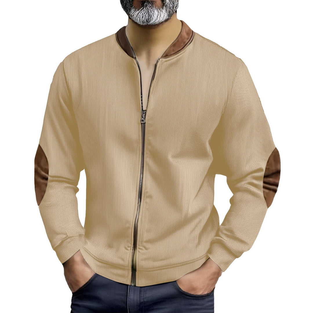 Sporty bomber jacket for men with modern leather accents Lune London