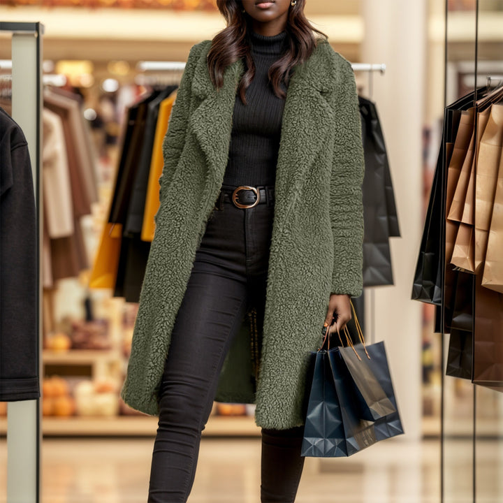 Oversized plush coat for women with teddy fur Lune London