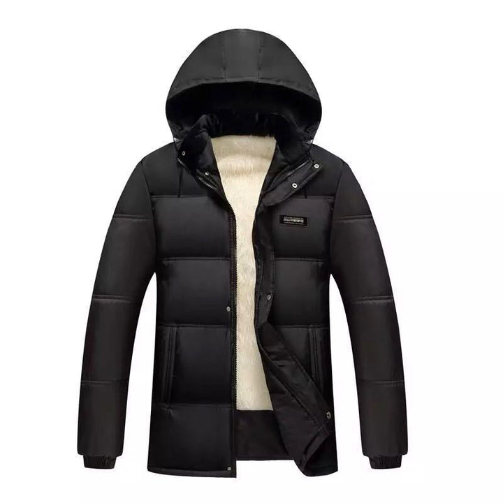 Men's winter quilted jacket with high collar and insulating lining Lune London