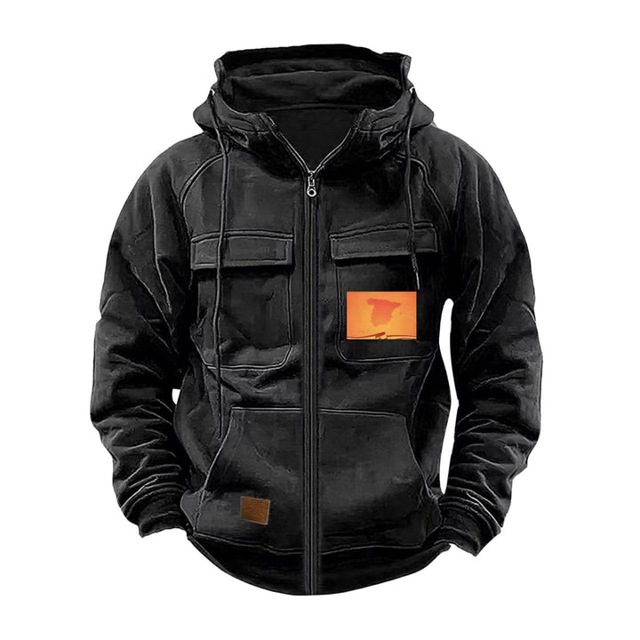 Multifunctional hooded jacket for men with practical pockets Lune London
