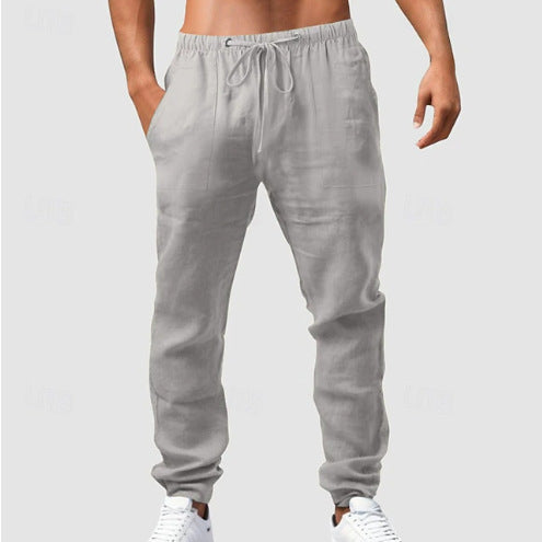 Cotton jogging pants for men with elastic waist and practical pockets Lune London