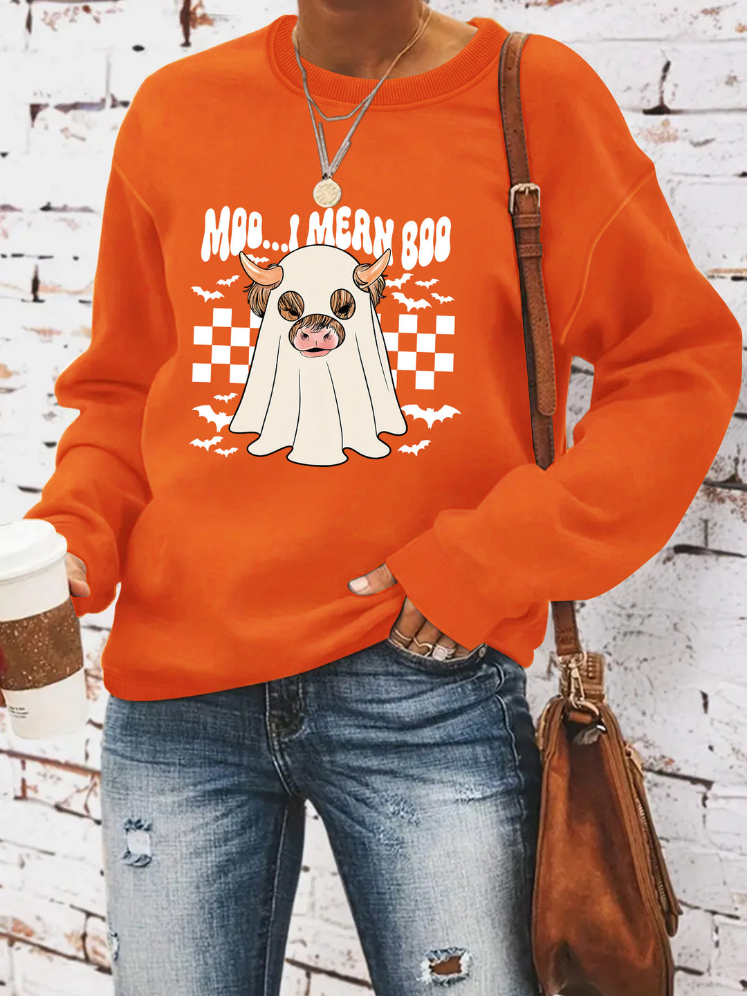 Sweatshirt pour femmes au design joyeux d'Halloween Chic & Stil