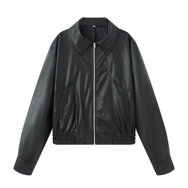 Fashion faux leather jacket for women with refined cut Lune London