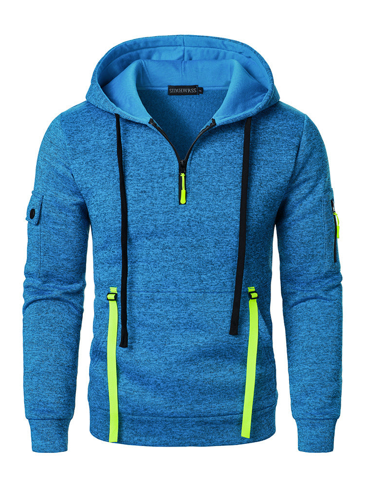 Men's sporty hoodie with breathable inserts and practical zip pockets Lune London