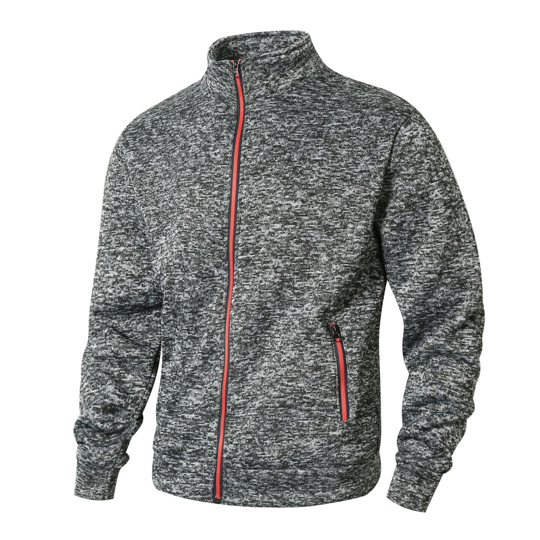 Sporty fleece jacket for men with a comfortable high collar and zippered pockets Lune London