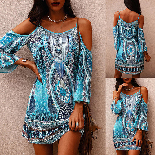 Bohemian bardot tunic dresses for women Lune London