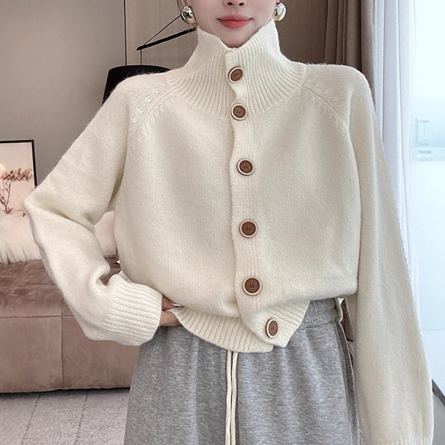 Fashion knit cardigan for women with button details and relaxed fit Lune London