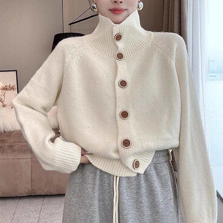Fashion knit cardigan for women with button details and relaxed fit Lune London