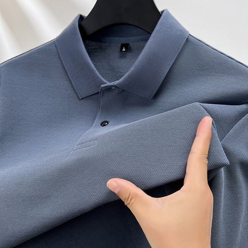 Long sleeve polo shirt for men in breathable functional material Lune London