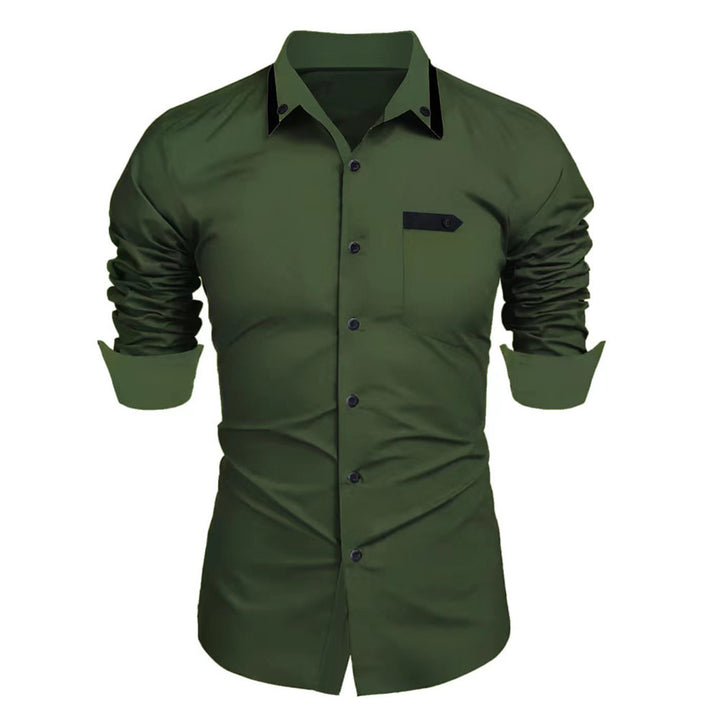 Elegant long sleeve shirt for men with button closure Chic und Stil
