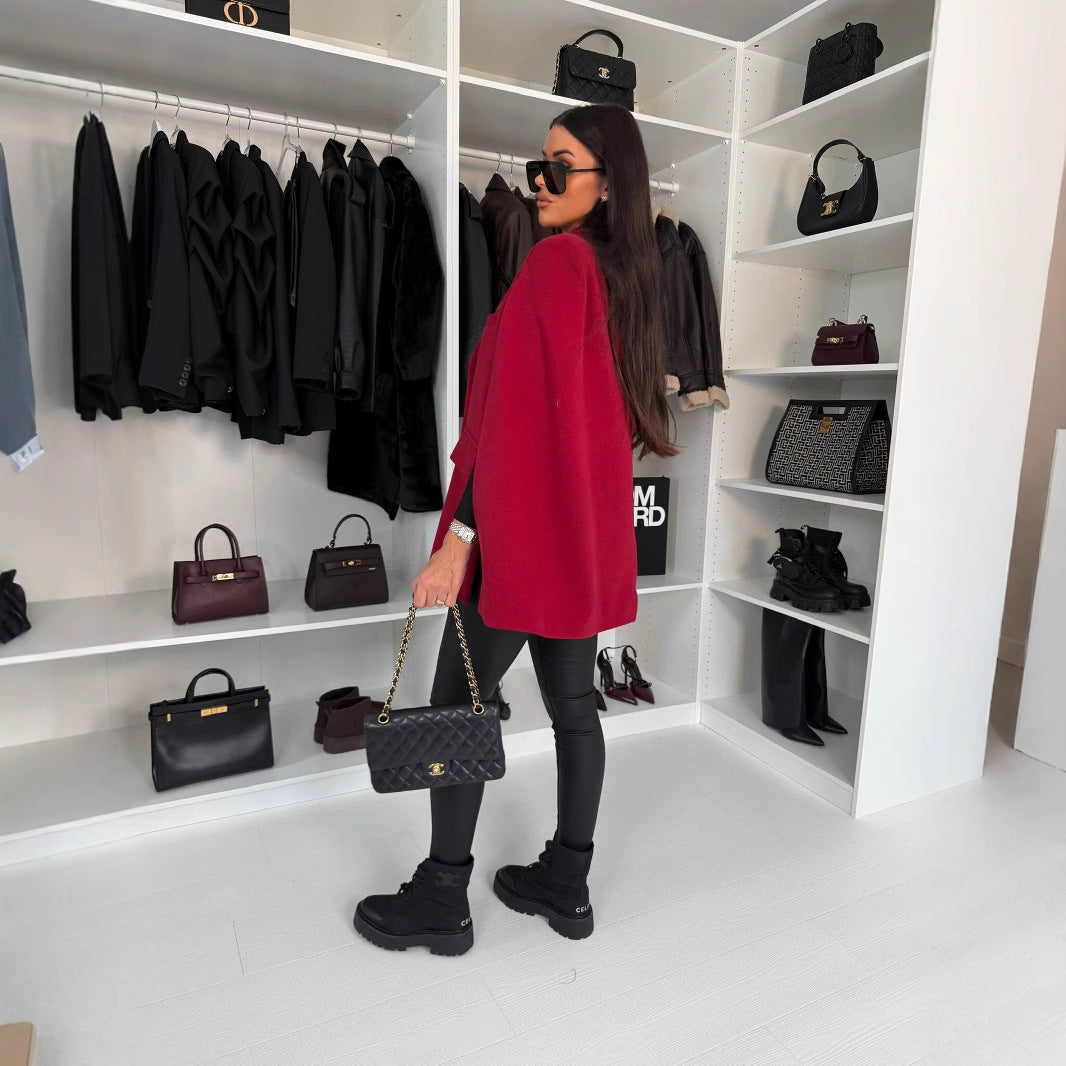 Oversized jacket for women with cape design and modern details Lune London